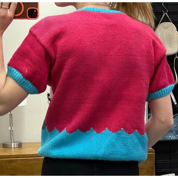 Handmade Vintage Sweater Shirt Size Medium - Picture 6 of 6